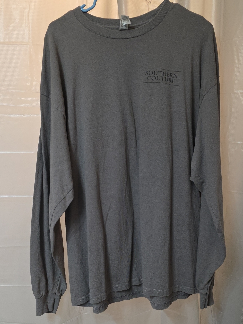 Southern Couture Women’s Long Sleeve Crewneck Tee - Charcoal